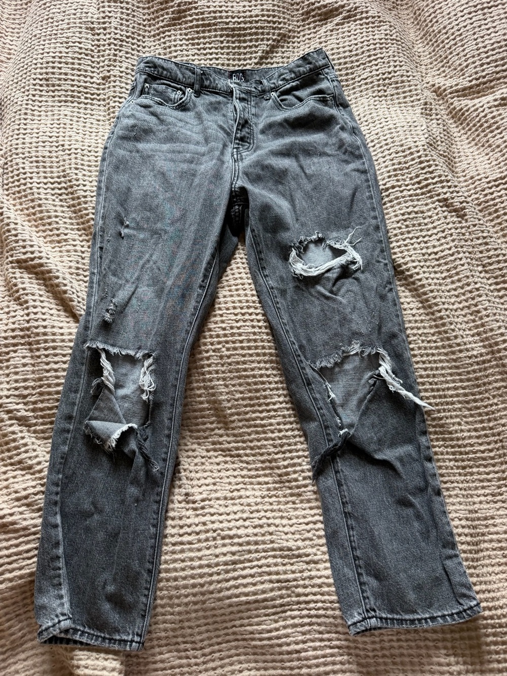 BDG Urban Outfitters Slim Straight Distressed Jeans Size 29 Gray Acid Wash